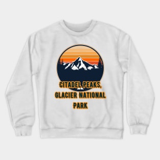 Citadel Peaks, Glacier National Park Crewneck Sweatshirt